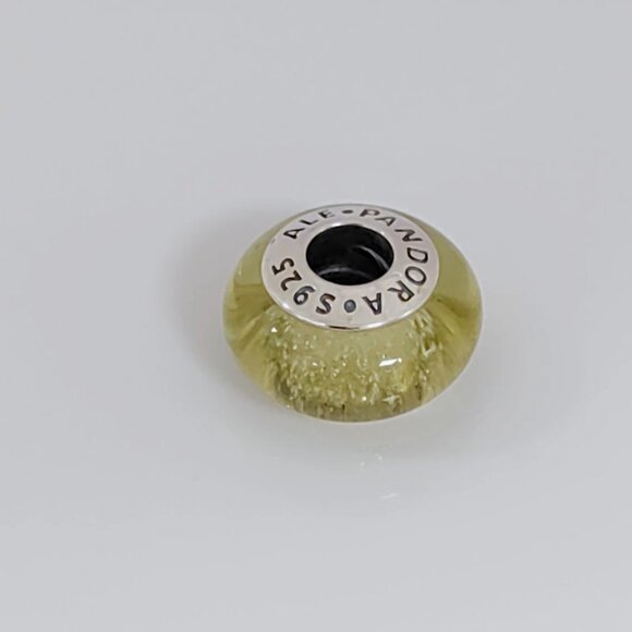 Pandora Belle’s Signature Color Yellow Beauty & Beast Murano Glass Charm Bead - Picture 5 of 6